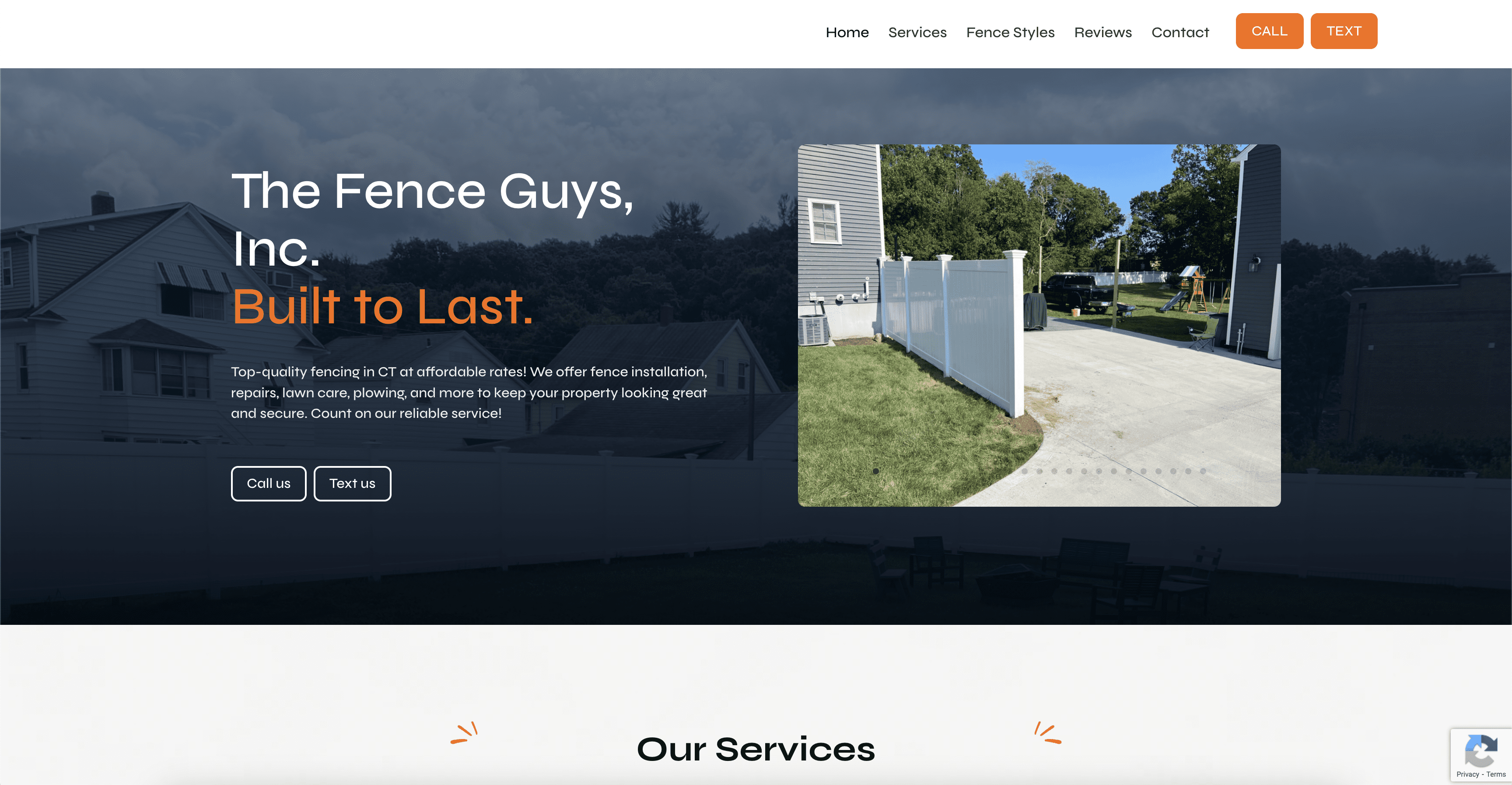 Fence Business Website and Web Design